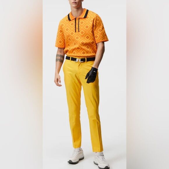 NWT J. Lindeberg Men’s Elof Golf Pant Lightweight- Color Citrus Yellow - 30/32 - Picture 5 of 13